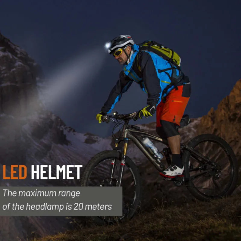 Black and grey smart Bluetooth warning light riding helmet showing integrated light system