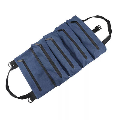 Canvas tool hanging bag for car storage and electrician use, durable and space-saving