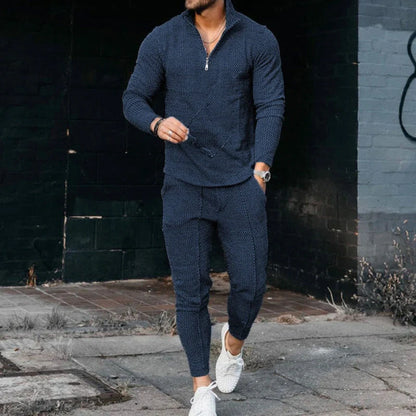 Men's loose sports suit in polyester for leisure activities