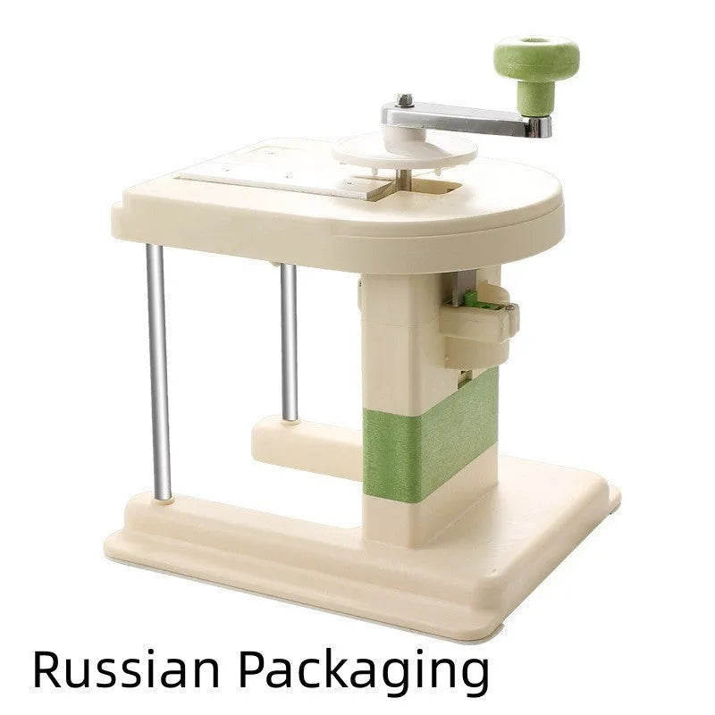 Beige stainless steel vegetable spiralizer chopper grater slicer tool