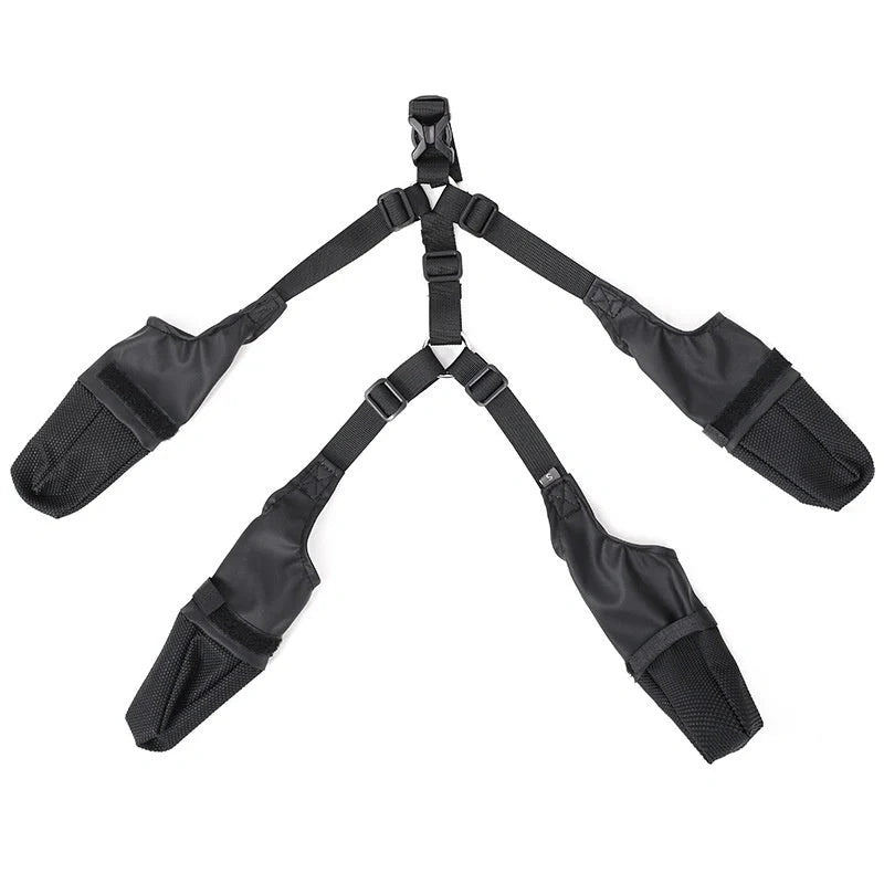 Adjustable waterproof dog boots with non-slip soles for outdoor protection