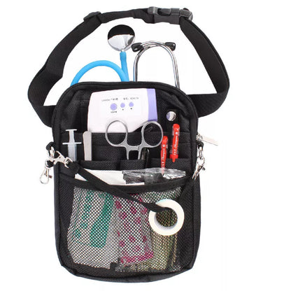 Medical staff waist bag in black, purple, navy blue, and silver gray with 15KG capacity