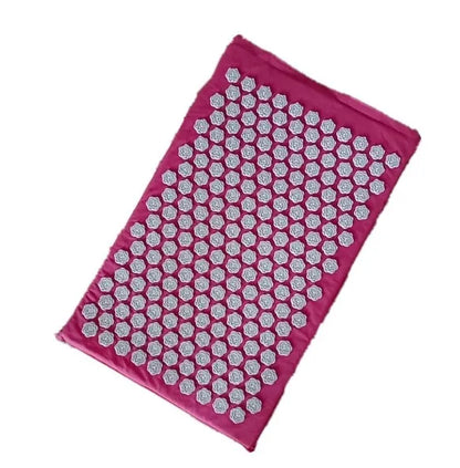 Lotus-shaped acupressure mat and pillow set in blue colour for massage therapy