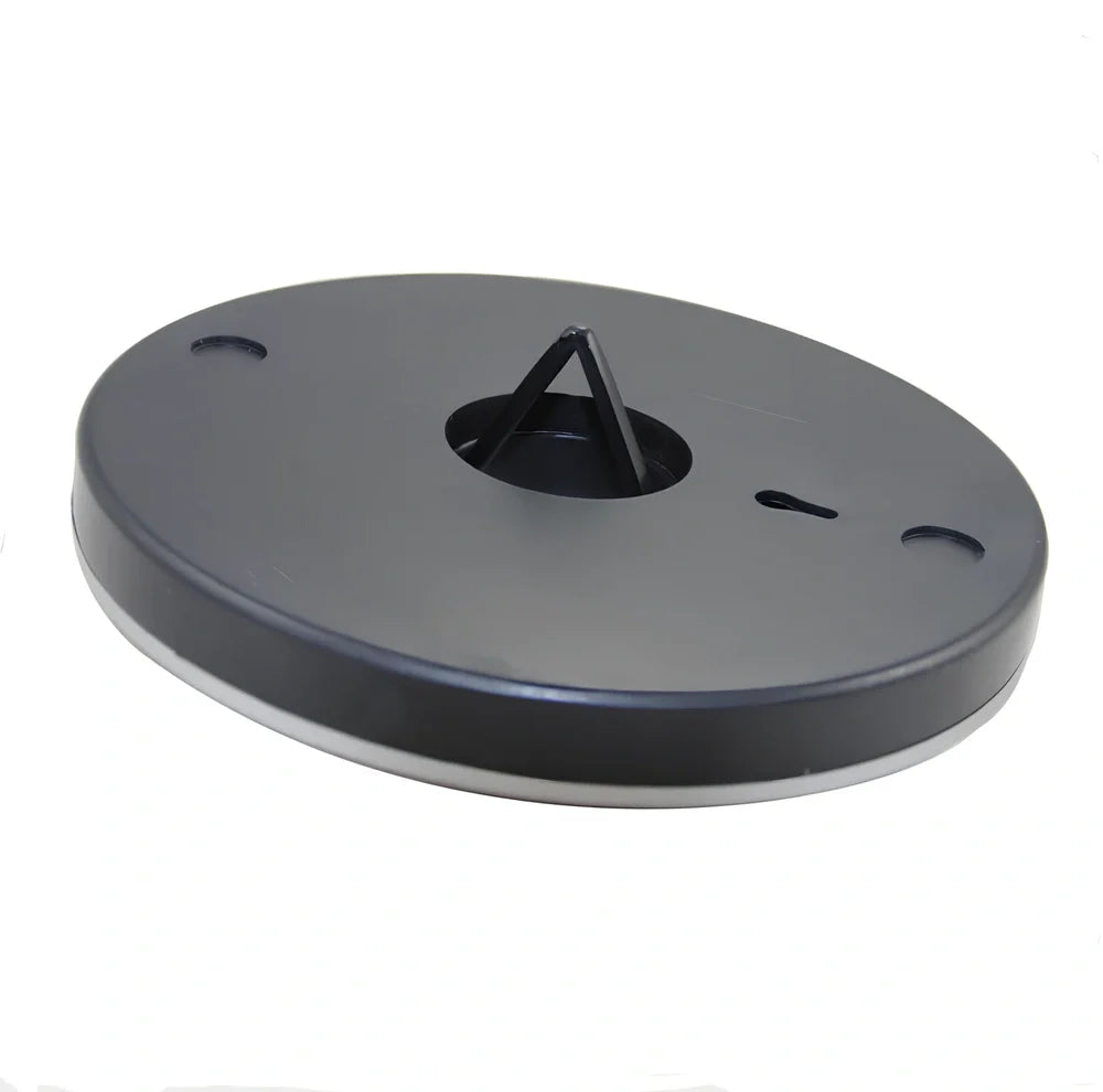 White LED light with 48 LEDs, hook attachment, and ABS plastic casing, measuring 14.5cm in diameter.