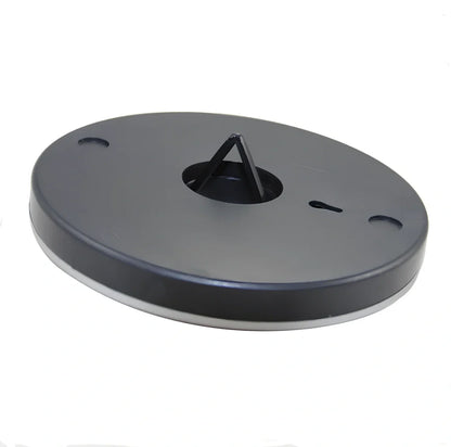 White LED light with 48 LEDs, hook attachment, and ABS plastic casing, measuring 14.5cm in diameter.