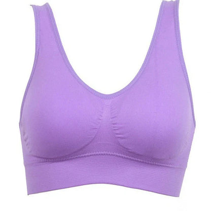 Women's seamless yoga tank top and sports bra in various colors for fitness and casual wear