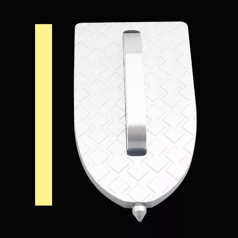 Universal foldable car door step pedal with safety hammer in black and silver