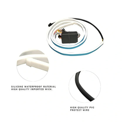 12V LED strip light for car decoration in blue and red colours, 90cm 120cm 150cm lengths