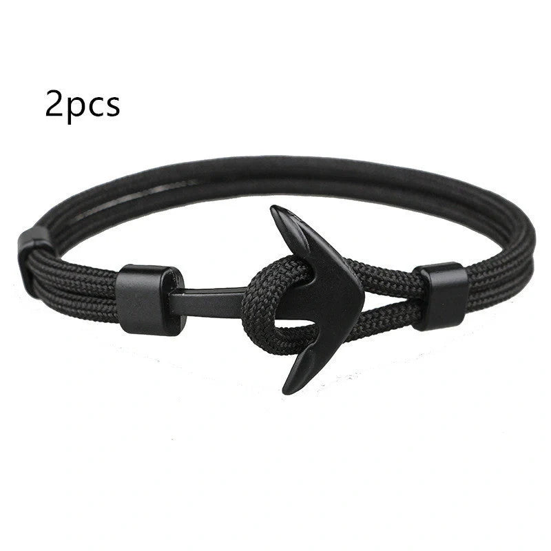 Unisex Pirate Anchor Bracelet with detailed nautical design, perfect for sea lovers and fashion enthusiasts.