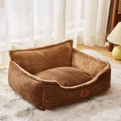 Four-season removable kennel bed for small medium dogs and cats in coffee or white colour