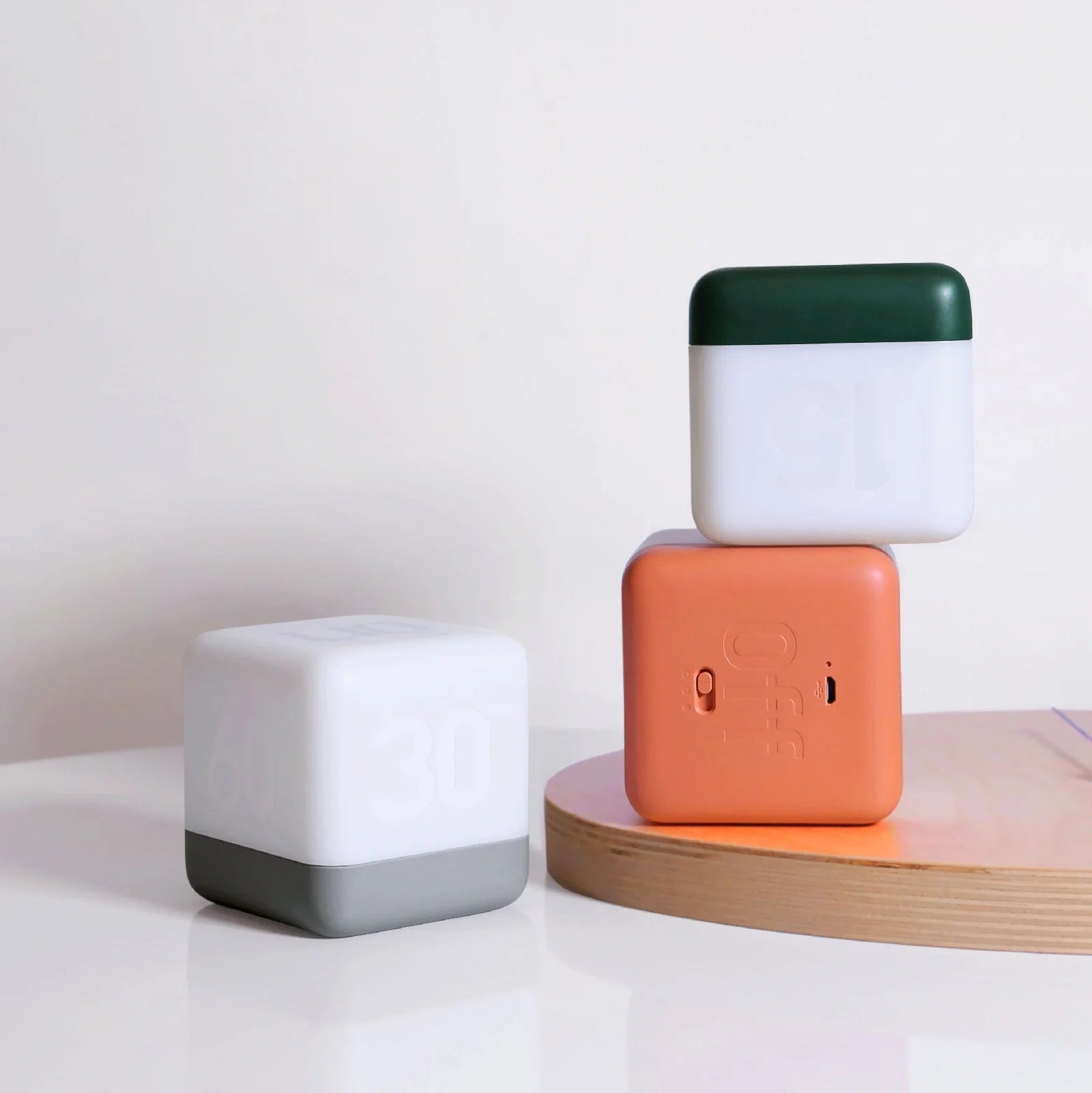 Green portable USB desk lamp with pastoral design and LED light source