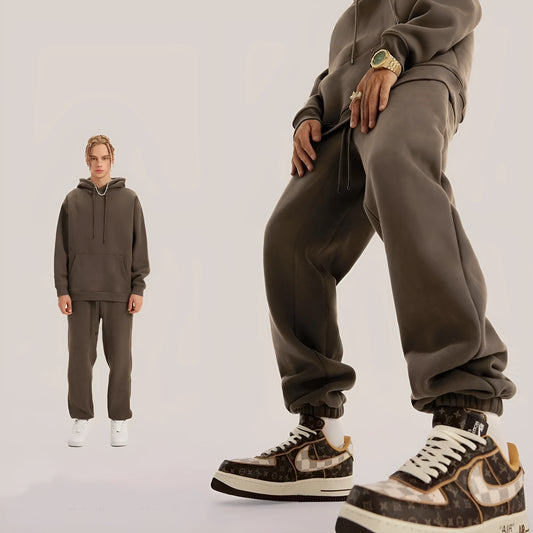 Men's velvet sweatpants with ankle banded cuffs in multiple solid colour options