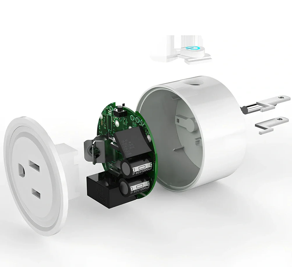 Wi-Fi smart plug with 4 power sockets and USB ports for remote control of devices