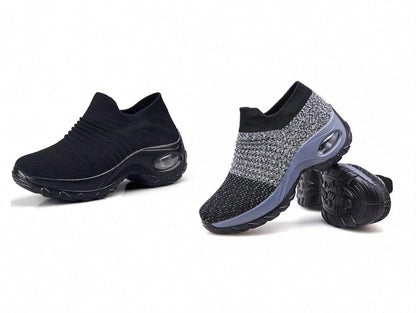 Stylish and comfortable dancing shoes with mesh upper, wedge heel, and waterproof platform