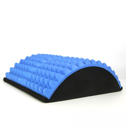 Drop-shaped back waist pad yoga mat in blue, pink, or black for targeted support during yoga