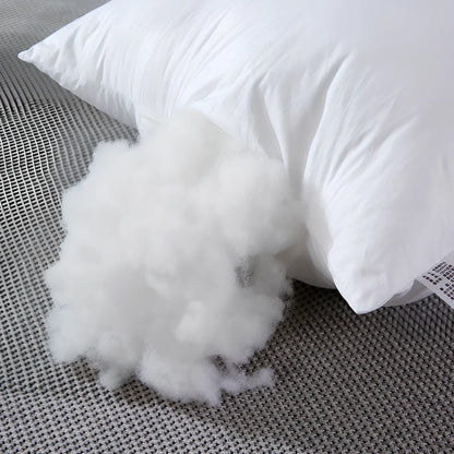 White cotton throw pillow with detachable cover in 18-inch square size with weather-resistant properties