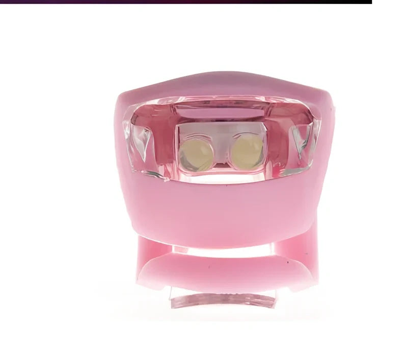 LED bike safety light with clip-on design and silicone body in multiple colours