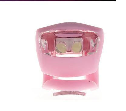 LED bike safety light with clip-on design and silicone body in multiple colours