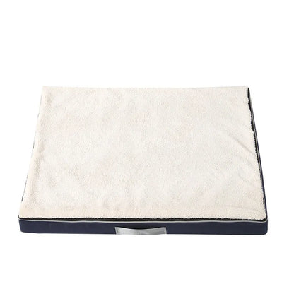Removable and washable memory sponge dog mat in brown colour, showing 10cm thickness and size options for pet comfort