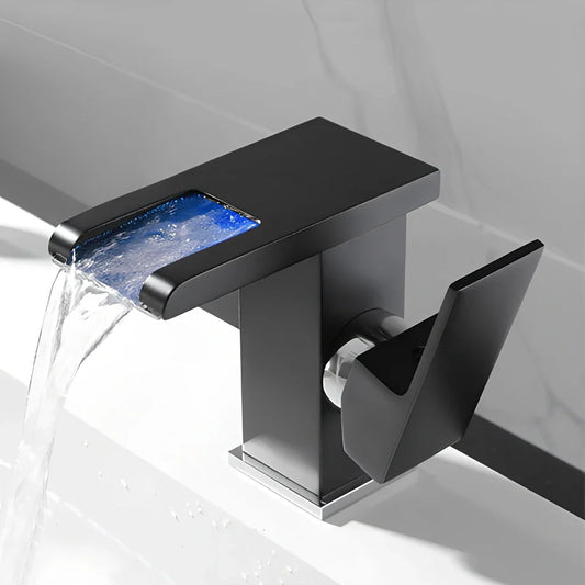 Automatic sensor basin faucet with chrome finish and 304 stainless steel construction