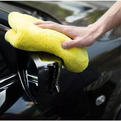 Two-color double-sided car wash towel for scratch-free cleaning, available in multiple sizes