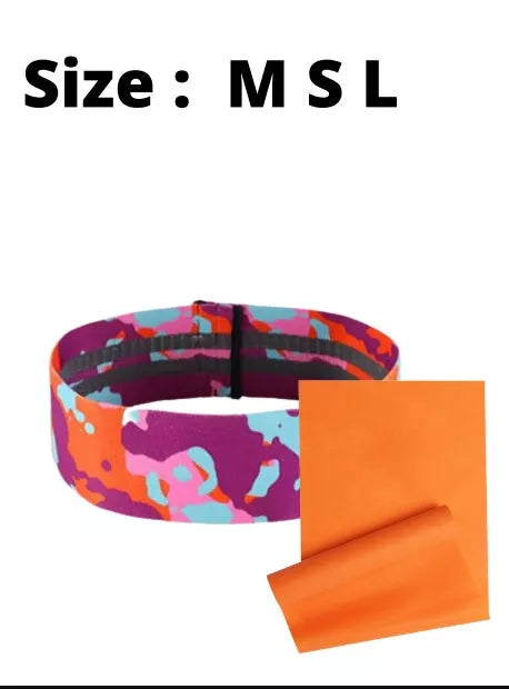 Anti-slip yoga camouflage color resistance band for hip lift and leg beauty exercises