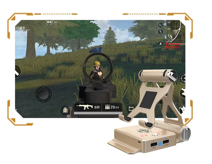 Gamesir-X1 mobile game controller in gold or silver for iOS Android FPS gaming