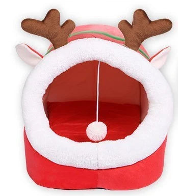 Cozy and soft plush pet bed in various colors, designed for the comfort and convenience of cats and small dogs.
