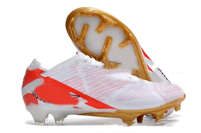 Men's knitted football shoes with air cushion and FG rubber studs on natural grass