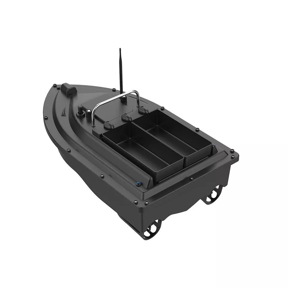 GPS Intelligent Remote Control Boat with remote control and accessories on water