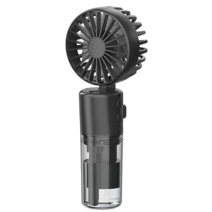 F7 clip spray fan in black colour showing clip attachment and mist spray function