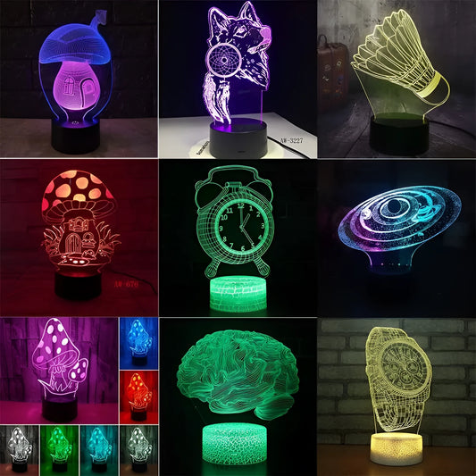 Modern LED desk lamp with remote control and touch operation on black base with colourful lighting