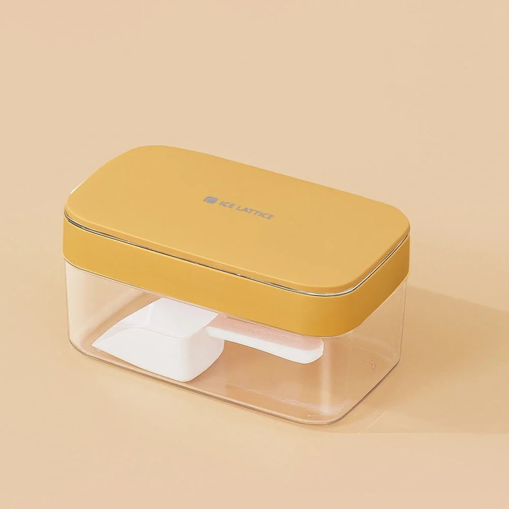 Silicone ball ice hockey mould producing spherical ice cubes, shown in Qingbo blue colour with modern minimalist design