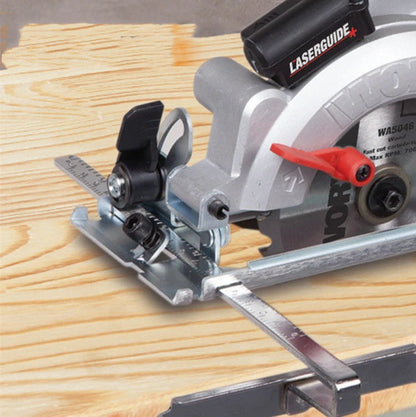 Home WX427 circular saw tool with parallel guide ruler and vacuum adapter on workbench