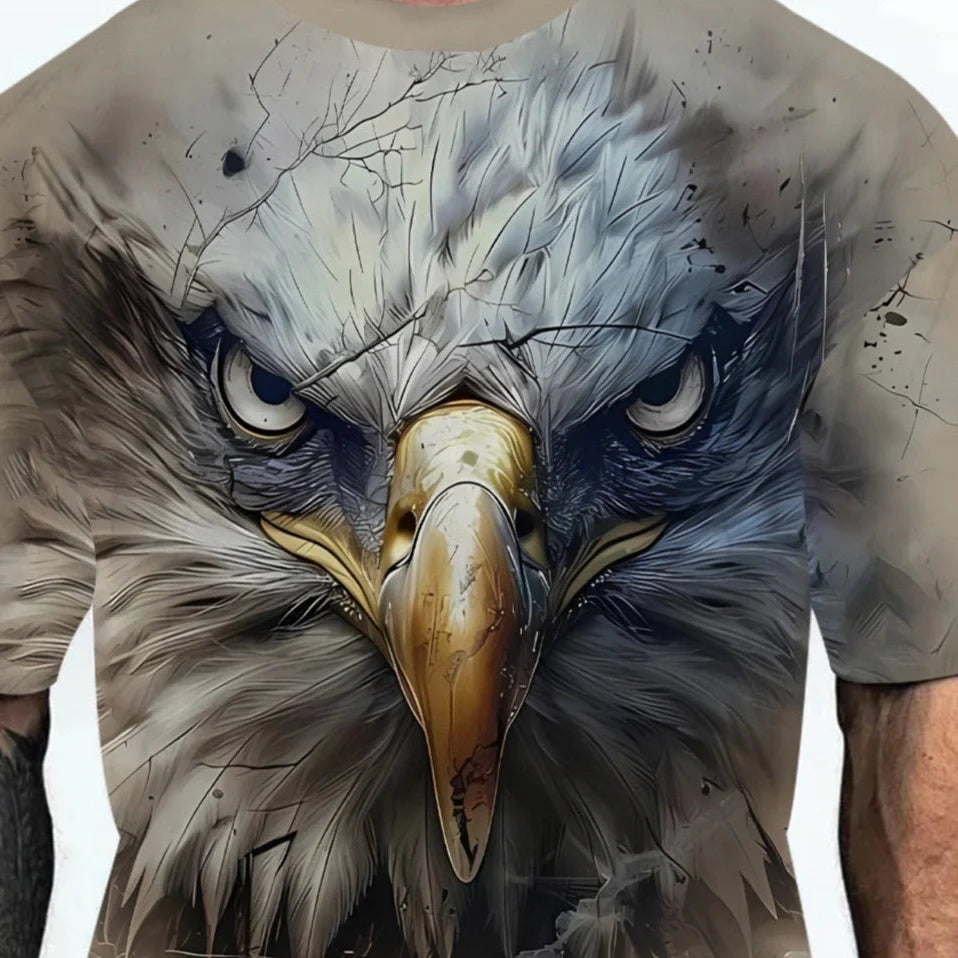 Men's loose fit chemical fibre blend t-shirt with regular sleeves and pullover design