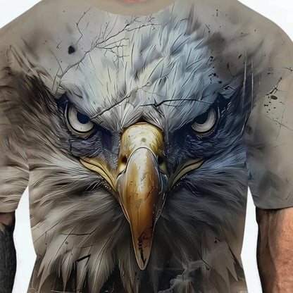 Men's loose fit chemical fibre blend t-shirt with regular sleeves and pullover design