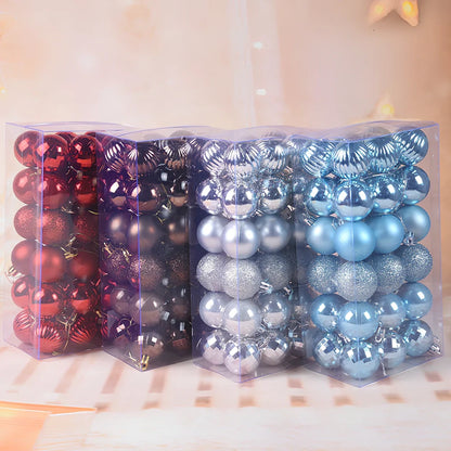 36 Christmas decoration balls in 16 colours with 4cm diameter spherical design