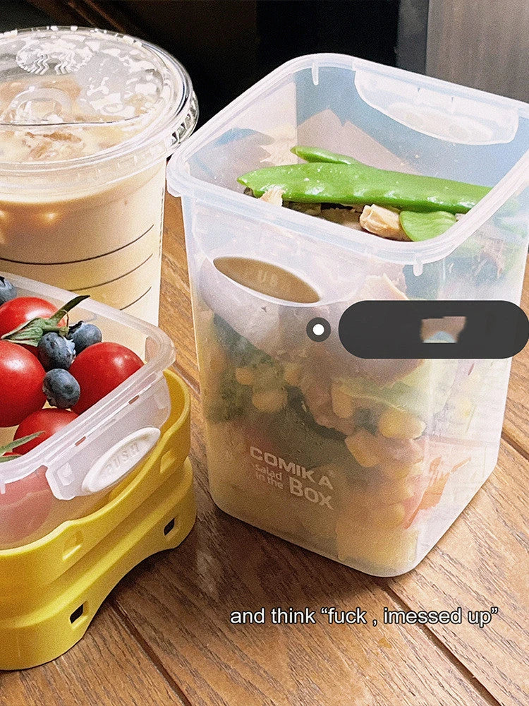 Versatile Meal Prep Container with Dual Compartments for Portable Lunch Box