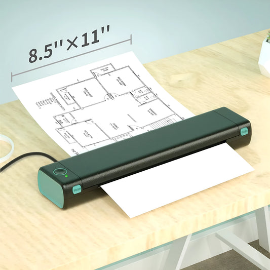 Phomemo M08F A4 portable wireless thermal printer in compact design with multiple colour options