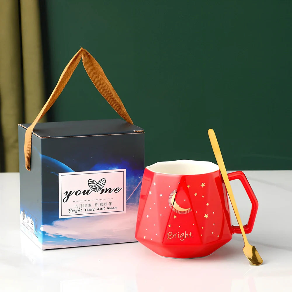 Ceramic promotional mug in seven colours with 330ml capacity and 9.5cm diameter