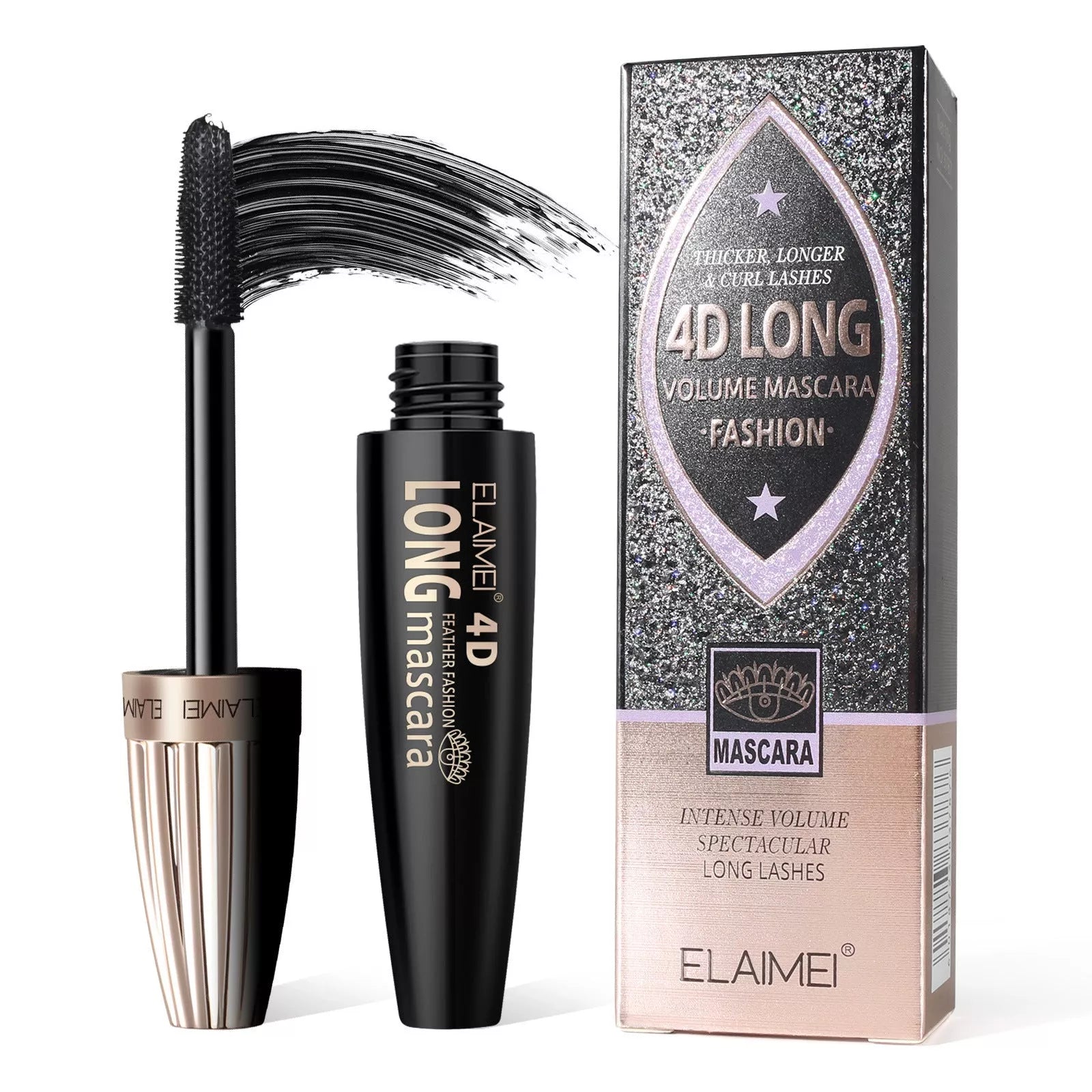Long 4D Curling Sunflower Mascara in Black for voluminous, lengthened lashes