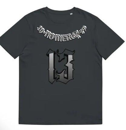 Men's black 3D digital printed casual t-shirt with round neck and short sleeves on hanger