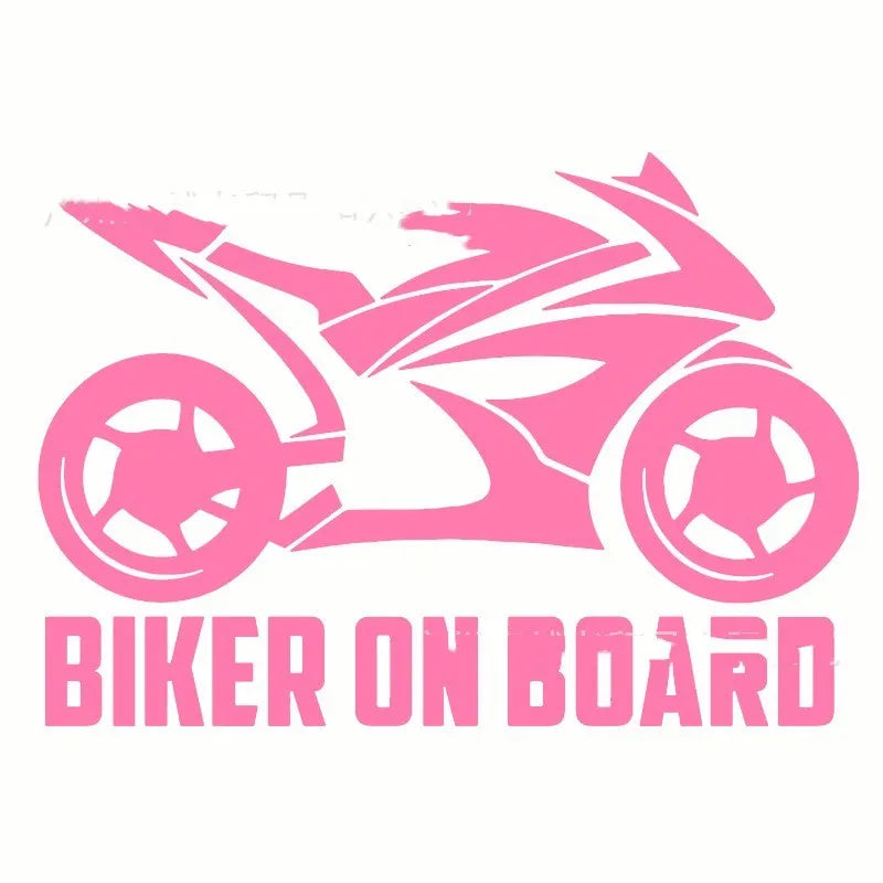 Motorcycle reflective stickers in PET material showing size options and colour variations