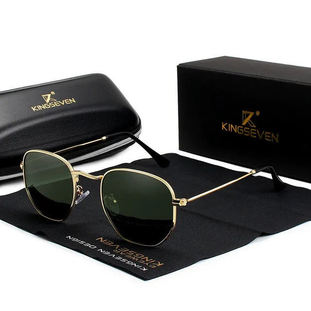 Men's retro round sunglasses with UV400 protection in multiple colour options including black, blue, green, gun grey, silver, and gold