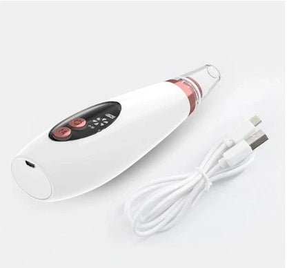 Microcrystalline Blackhead Remover with USB charging cable on white background