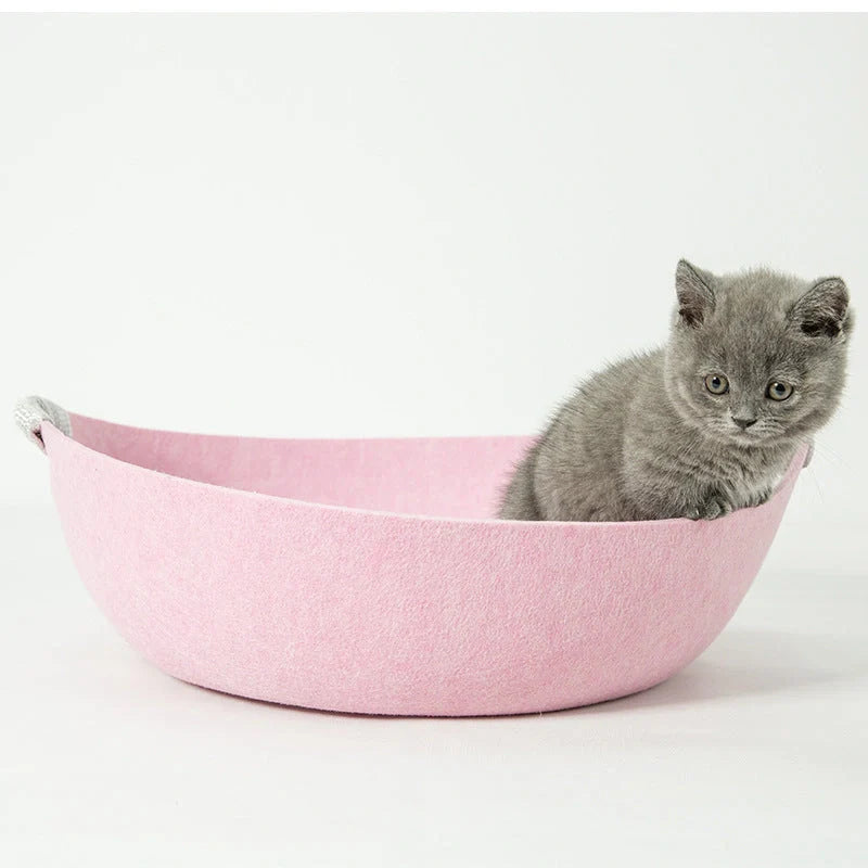 Pet Perch Cat Scratcher Bed House in various colors with zipper design and throw pillow
