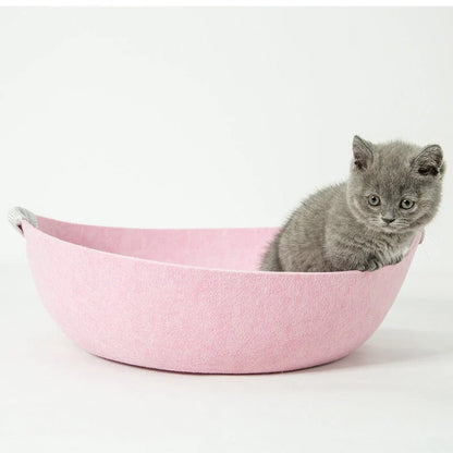 Pet Perch Cat Scratcher Bed House in various colors with zipper design and throw pillow
