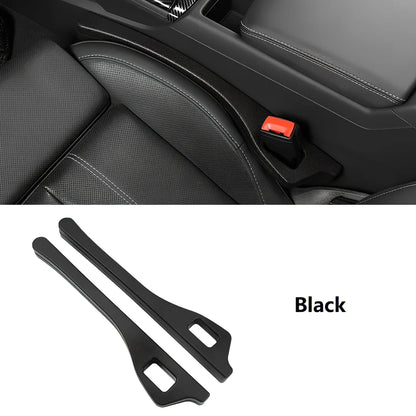 Black and green car seat gap filler strips, 5cm thick PU material, universal fit for vehicles
