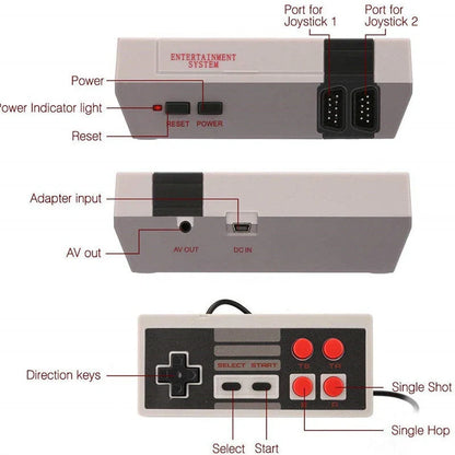 Retro 620-in-1 Game Console with Dual Controllers - Relive the Glory Days of Gaming