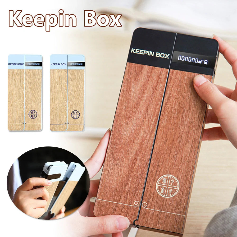 Keepin Box Mobile Phone Timing Box in Sakura Pink, Navy Blue, and Matcha Green